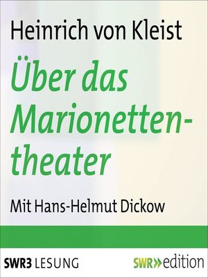 cover image of Über das Marionettentheater und andere Prosa
